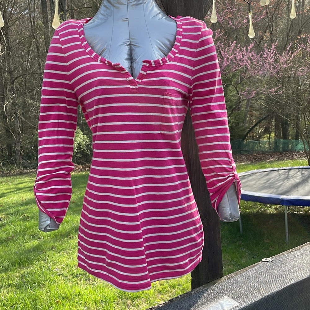 Cute 3/4 Sleeve Tee with Pocket